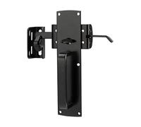 Hillmaster Self-Closing Thumb Gate Latch - Heavy Duty for Wooden, Metal & Vinyl Fences - Black Finish