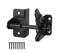 HILLMASTER Self Locking Gate Latch for Wooden Fence,Heavy Duty Gravity Fence Latch Privacy Door Latch for Wood Gate,Metal Gates,Vinyl Fence,Gate Hardware Gate Door Lock for Outdoor Pool,Black Finish