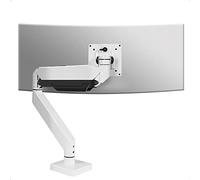 HILLPORT 27 32 34 38 43 White Ultrawide Monitor Arm 17-43 Inch PC Gas Spring Mount Screen Bracket Maximum Load 13.5 kg, Vesa 75 & 100 mm Table Mount M7P