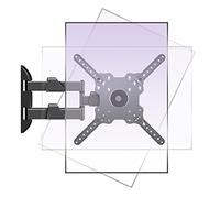 HILLPORT 360° Rotation Vertical TV Wall Mount 32-50 Inch Full Motion Bracket Portrait Mode Support Holds 19.8kg VESA 400x400mm Swivel Tilting for TVs & Monitors DY3255XZ