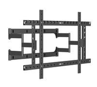 HILLPORT Ultra Slim 27mm Full Motion TV Wall Bracket 55-120 Inch Screens | Ultra Thin 27mm, 90kg Capacity, Max VESA 1000x600mm, 740mm extra-large wall plate, Flat Curved Screens, Heavy Duty TV Bracket
