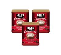 Hills Bros Instant Decadent Classic Cappuccino Mix with a Hint of Sweetness, Easy to Use and Convenient, Enjoy Coffeehouse Flavor at Home, Frothy, 14 Oz (Pack of 3)