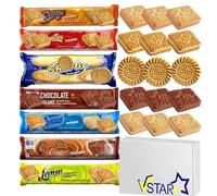 Hills Creams Biscuits 150g - Pack of 7 Random Mixed Flavours - Orange, Digestive, Chocolate, Coconut, Plain Shorties & Chocolate Orange Creams