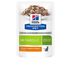 Hill's Feline Prescription Diet Pouches Saver Pack 24 x 85g - Metabolic