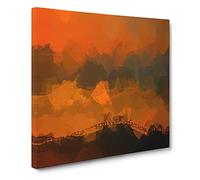 Hills in Tuscany Italy Canvas Print | Gallery Wrapped 30mm Frame Wall Art | 20x20 inches | Ready to Hang | Abstract Landscape Picture | Living Room Bedroom Lounge Office