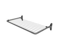 Hills Mini Folding Frame Washing Line | Outdoor and Indoor Clothes Line | Wall Mounted, Lasts a Lifetime - 7 Metres Drying Space, 1.4 x 0.85 Metres - Monument Grey