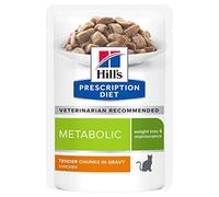Hills Prescription Diet Feline Weight Management Food for Cats 12 x 85 g Chicken - Pack of 2