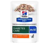 Hills Prescription Diet m/d Diabetes Care Wet Cat Food 12x85g Pouch
