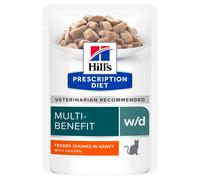 Hills Prescription Diet w/d Multi-Benefit Wet Cat Food 12x85g Pouch