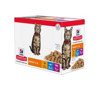 Hill's Science Plan Adult Chicken Cat Food - Chicken, Ocean Fish and Beef Multipack - 12 x 85g Pouches