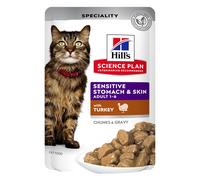 Hill's Science Plan Adult Sensitive Stomach & Skin - Turkey (12 x 85g)