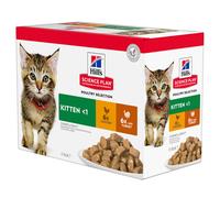 Hill's Science Plan Kitten Pouches - Poultry Selection (48 x 85g)