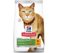 Hills Science Plan Mature Adult Senior Vitality With Chicken & Rice 7Kg, Tailored Dry Food For Senior Cats Over 7 Years Old, With Omega-3 And -6 Fatty Acids And Vitamin E Dry Cat Food