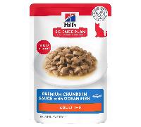 Hill's Science Plan Premium Chunks in Sauce with Ocean Fish Adult Wet Cat Food - 12 x 85g