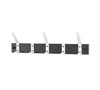 hillsboro wall hung metal 5 hooks coat rack in black