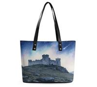 Hilltop Castle Crossbody Purses And Handbags for Women Tote Bag with Zipper Shoulder Bag For Work, Travel