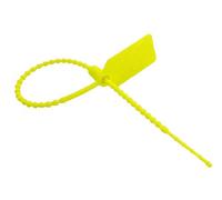 Hilltop Security Tag Seal - Yellow, 100 Pieces, 250mm Length, 2.6mm Aperture, Polypropylene (PP), Seal for Fire Extinguishers, Containers, Suitcases