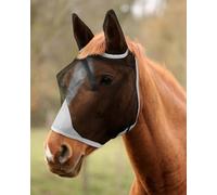 Hilltown Adjustable Fly Mask for Horse with Ears - UV-Block, Large Eye Space, Breathable, Built to Last, Comfort Fit - Horse Fly Mask for Daily Stable, Hot Weather Riding & Competition - Full, Grey