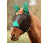 Hilltown Adjustable Fly Mask for Horse with Ears - UV-Block, Large Eye Space, Breathable, Built to Last, Comfort Fit - Horse Fly Mask for Daily Stable, Hot Weather Riding & Competition - Pony, Green