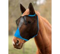 Hilltown Adjustable Fly Mask for Horse with Ears - UV-Block, Large Eye Space, Breathable, Built to Last, Comfort Fit - Horse Fly Mask for Daily Stable, Hot Weather Riding & Competition - Pony, Blue