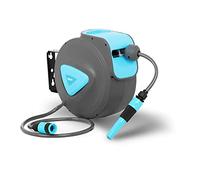 hillvert Automatic Water Hose Reel with Hose Garden Hose Reel Storage Extension 10+1m HT-Louis 10 (PP Housing, PVC Hose, Operating Pressure 8 bar, Burst Pressure 24 bar)