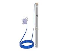 Hillvert Deep Well Pump Submersible Max. flow rate: 10,800 l/h, 2.200 W, Max. transport depth: 96 m, Ø 95 mm, Incl. switch box, Stainless Steel