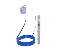 Hillvert Deep Well Pump Submersible Max. Flow Rate: 3,800 l/h, 250 W, Max. Transport Depth: 28 m, Ø 70 mm, Incl. Switch Box, Stainless Steel