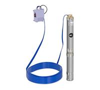 Hillvert Deep Well Pump Submersible Max. Flow Rate: 6,000 l/h, 750 W, Max. Transport Depth: 72 m, Ø 95 mm, Incl. Switch Box, Stainless Steel