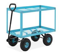 Hillvert HT-TWIN-150 Garden Trolley - 150 kg Capacity With Removable Side Grille - Transport Hand Cart