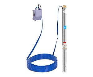 hillvert Submersible Pump Well Water Pump Garden Borehole Submersible Pump 4.5 m³/h 750W HT-ROBSON-SP750-85 (Max. Head Lift 84m, 2850rpm, Borehole Diameter 80mm)