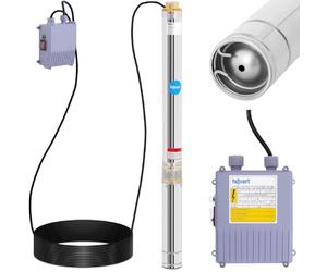 hillvert Submersible Pump Well Water Pump Garden Borehole Submersible Pump 5580L/hr 1100W HT-ROBSON-SP1100-93 (Max. Head Lift 93m, 2500rpm, Borehole Diameter 93mm)