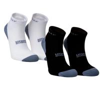 Hilly Active 1/4 Socks Minium White/Black/Grey (UK Sive 9-11.5) Twin Pack