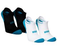 Hilly Active Socklet Socks Minimum White/Black/Teal (UK Size 6-8.5) Twin Pack