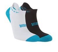 Hilly Active Socklet Twin Pack Women's Socks (Minimum Cushioning) | UK S in White/Black/Peacock