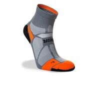 Hilly Marathon Fresh Anklet Socks (Minimum Cushioning) | UK XL in Granite/Orange