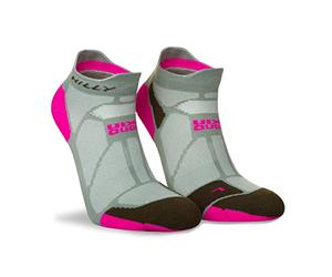 Hilly, Marathon Fresh, Anti-Odour - Anklet - Min Cushioning, Sage/Fluo Pink, Size S
