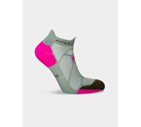 Hilly Marathon Fresh Socklet Running Socks Grey Durable Sage / Fluo Pink