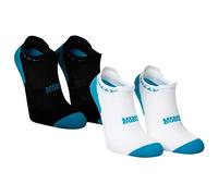 Hilly Mens Active Socklets (Pack of 2) (9 UK-11.5 UK) (White/Black/Peacock)