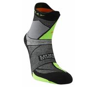 Hilly Mens Ultra Marathon Fresh Socks - Black/Grey/Lime Green