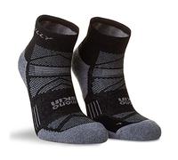 Hilly Running Socks Supreme - Anklet Med Cushioning, Black/Grey Marl, Black/Grey Marl, S EU