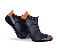 Hilly Socks, Marathon Fresh - Socklet - Min Cushioning, Black/Orange M