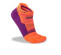 Hilly Toe Socklet Women's Socks (Zero Cushioning) | UK S in Hot Coral/Grape Juice/Charcoal