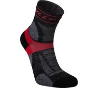Hilly Trail Anklet Running Socks - Black/Red