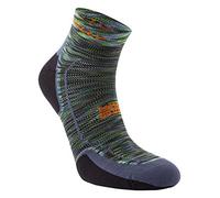 Hilly Unisex Active - Quarter Min Cushioning, Running Sock, Chameleon/Black, S UK