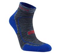 Hilly Unisex Active - Quarter Min Cushioning, Running Sock, Cobalt/Flame, XL UK