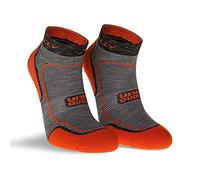 Hilly Unisex Active - Quarter Min Cushioning, Running Sock, Fluo Orange/Charcoal, XL UK