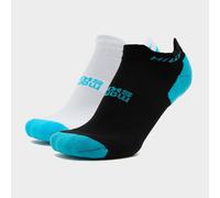 Hilly Unisex Active - Socklet Min (Twin Pack) Cushioning, Running Sock, White/Black/Peacock, S UK
