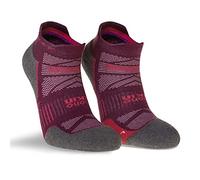 Hilly Unisex Supreme Socklet Running Sock, Eldeberry/Grey Marl, M EU