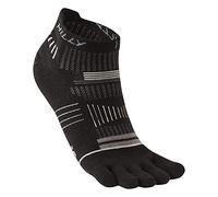 Hilly Unisex Toes - Socklet Min Cushioning, Running Sock, Black/Grey/Light Grey, XL UK