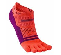 Hilly Unisex Toes Socklet Min Socks - Hot Coral/Grape Juice/Charcoal